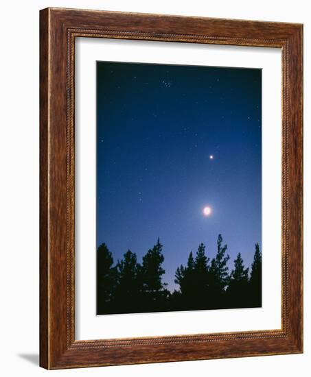 Earth View of the Planet Venus with the Moon-Pekka Parviainen-Framed Photographic Print