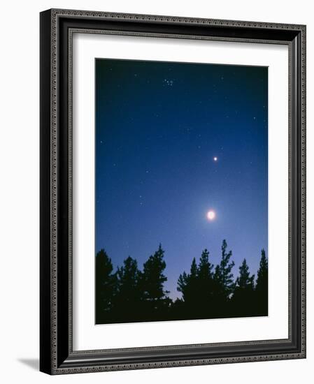 Earth View of the Planet Venus with the Moon-Pekka Parviainen-Framed Photographic Print