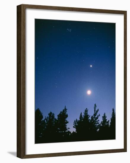 Earth View of the Planet Venus with the Moon-Pekka Parviainen-Framed Photographic Print