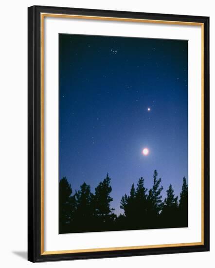 Earth View of the Planet Venus with the Moon-Pekka Parviainen-Framed Photographic Print