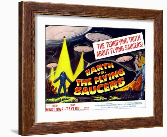 Earth vs. the Flying Saucers, 1956, Joan Taylor, Hugh Marlowe, 1956-null-Framed Art Print