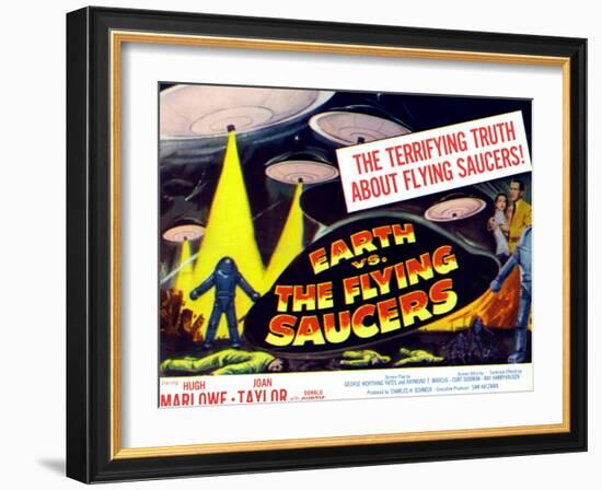 Earth vs. the Flying Saucers, 1956, Joan Taylor, Hugh Marlowe, 1956-null-Framed Art Print