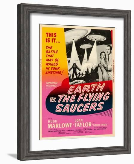 Earth vs. the Flying Saucers, 1956-null-Framed Art Print