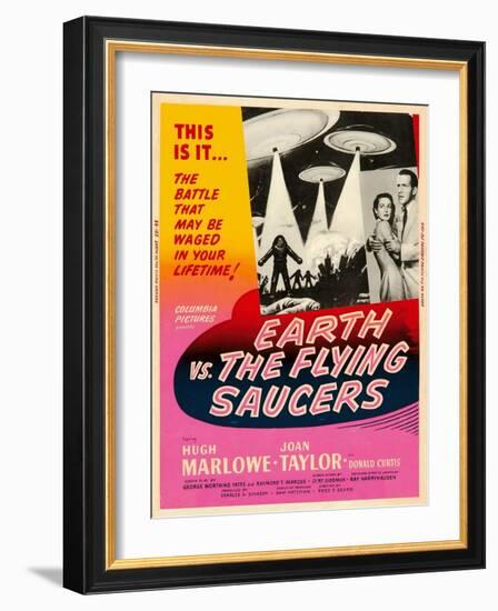 Earth vs. the Flying Saucers, 1956-null-Framed Art Print