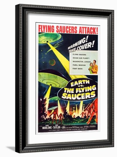 Earth vs. the Flying Saucers, 1956-null-Framed Art Print