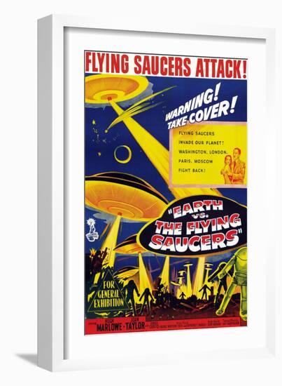 Earth vs. the Flying Saucers, Joan Taylor, Hugh Marlowe, 1956-null-Framed Art Print