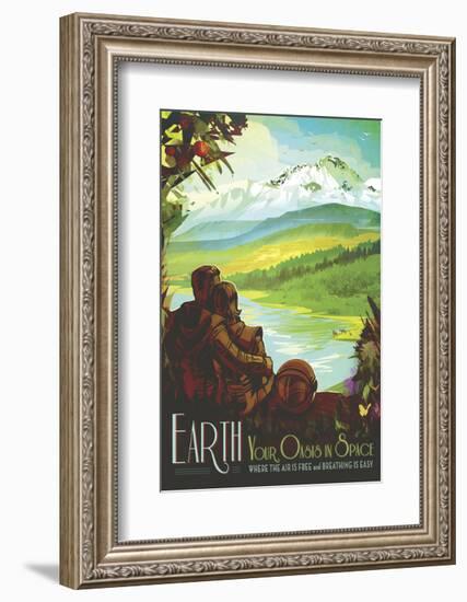 Earth-Vintage Reproduction-Framed Art Print