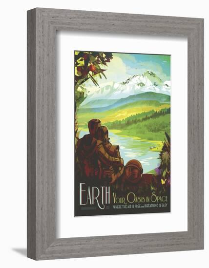 Earth-Vintage Reproduction-Framed Art Print