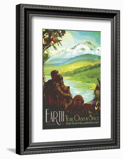 Earth-Vintage Reproduction-Framed Art Print