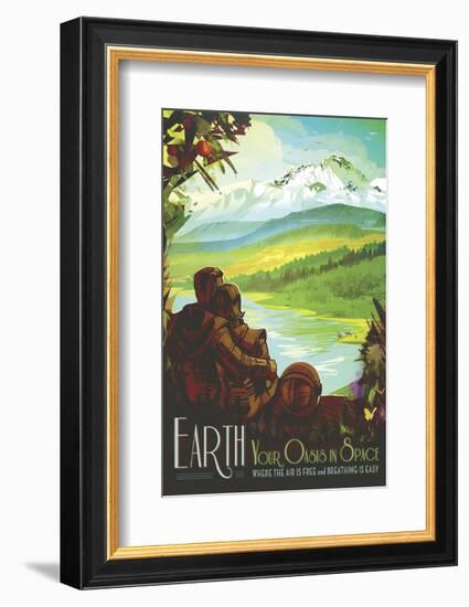 Earth-Vintage Reproduction-Framed Art Print