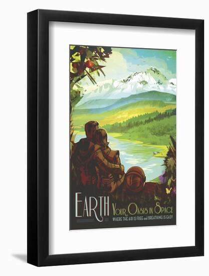 Earth-Vintage Reproduction-Framed Giclee Print