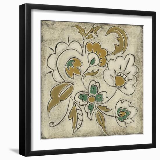 Earthenware Floral III-Chariklia Zarris-Framed Art Print