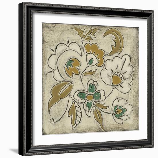 Earthenware Floral III-Chariklia Zarris-Framed Art Print