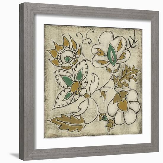 Earthenware Floral IV-Chariklia Zarris-Framed Art Print