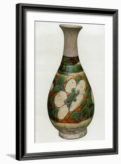 Earthenware Vase, Chinese, Tang Dynasty, 618-907-null-Framed Giclee Print
