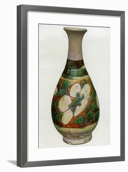 Earthenware Vase, Chinese, Tang Dynasty, 618-907-null-Framed Giclee Print