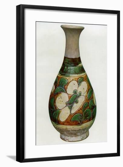 Earthenware Vase, Chinese, Tang Dynasty, 618-907-null-Framed Giclee Print