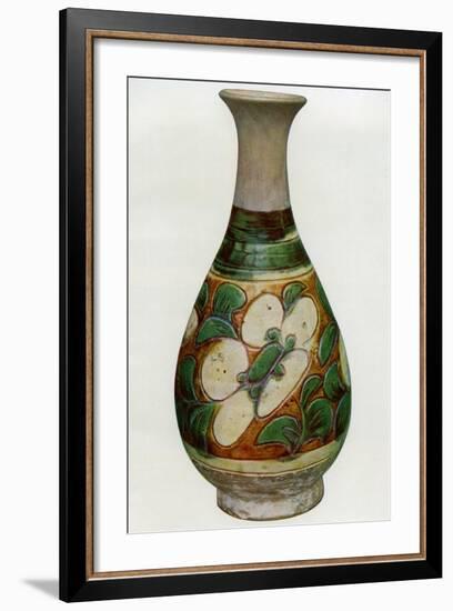 Earthenware Vase, Chinese, Tang Dynasty, 618-907-null-Framed Giclee Print