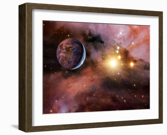 Earthlike Alien Planet, Artwork-Detlev Van Ravenswaay-Framed Photographic Print