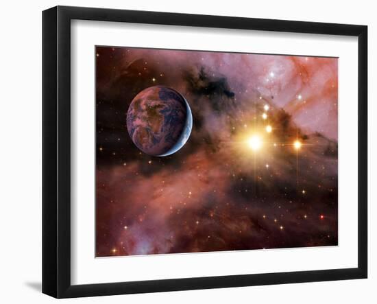 Earthlike Alien Planet, Artwork-Detlev Van Ravenswaay-Framed Photographic Print