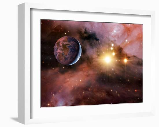 Earthlike Alien Planet, Artwork-Detlev Van Ravenswaay-Framed Photographic Print