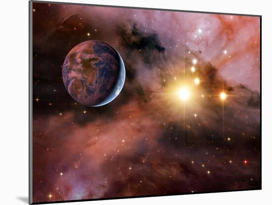 Earthlike Alien Planet, Artwork-Detlev Van Ravenswaay-Mounted Photographic Print