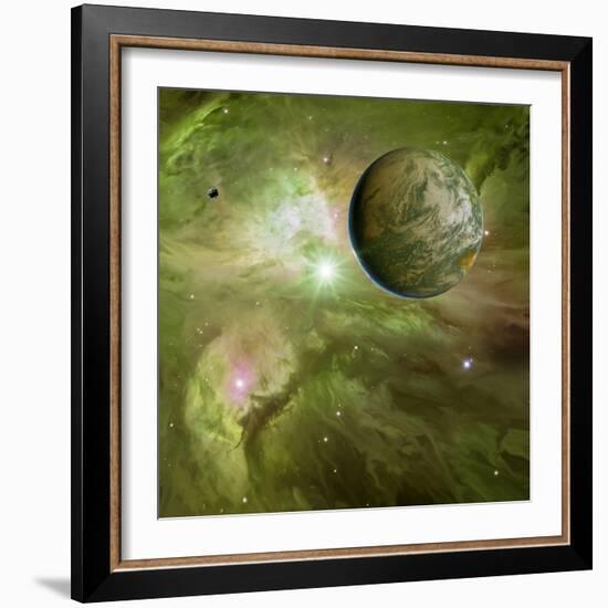 Earthlike Planet In Orion Nebula, Artwork-Detlev Van Ravenswaay-Framed Premium Photographic Print