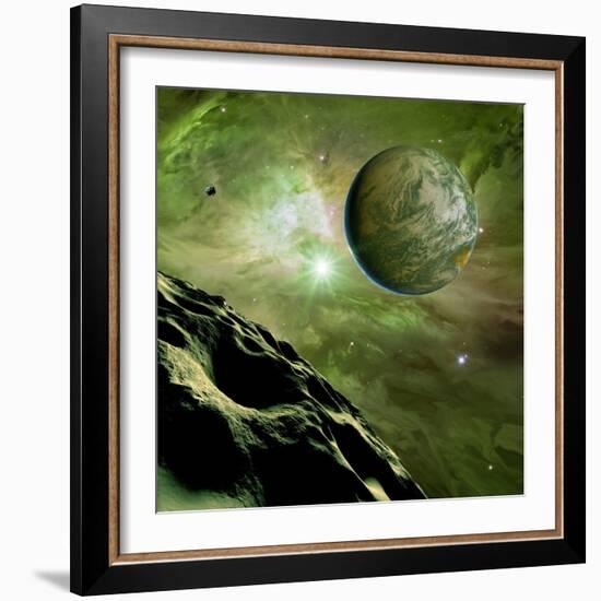 Earthlike Planet In Orion Nebula, Artwork-Detlev Van Ravenswaay-Framed Premium Photographic Print