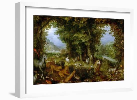 Earthly Paradise, 1607-1608-Jan Brueghel the Elder-Framed Giclee Print