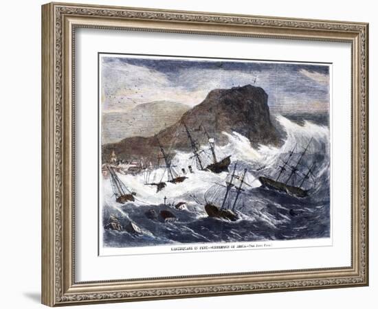 Earthquake And Tidal Wav-null-Framed Giclee Print