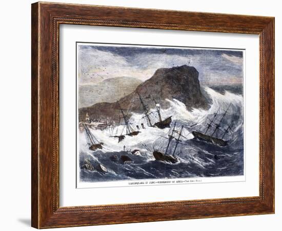 Earthquake And Tidal Wav-null-Framed Giclee Print