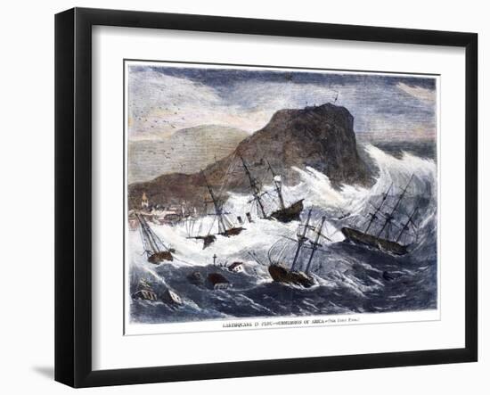 Earthquake And Tidal Wav-null-Framed Giclee Print