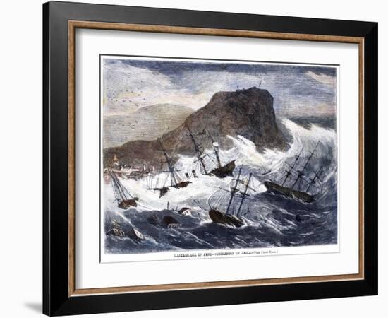 Earthquake And Tidal Wav-null-Framed Giclee Print