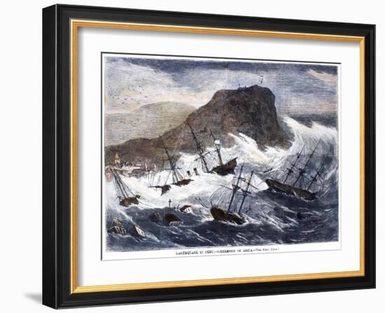 Earthquake And Tidal Wav-null-Framed Giclee Print