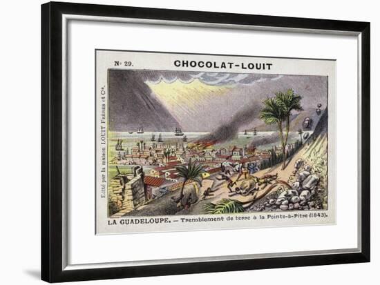 Earthquake at Pointe-A-Pitre, Guadeloupe, 1843-null-Framed Giclee Print