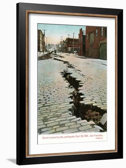 Earthquake Cracked Street-null-Framed Premium Giclee Print