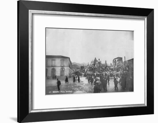Earthquake Damage in the Piazza Cavallotti, Messina, Sicily, Italy, December 1908-null-Framed Giclee Print