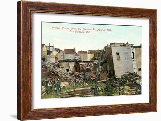 Earthquake Destruction-null-Framed Art Print