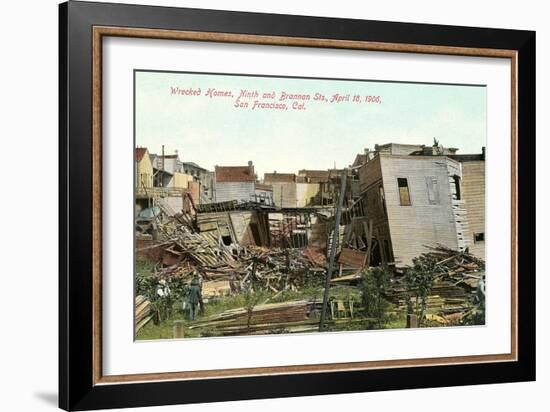 Earthquake Destruction-null-Framed Art Print