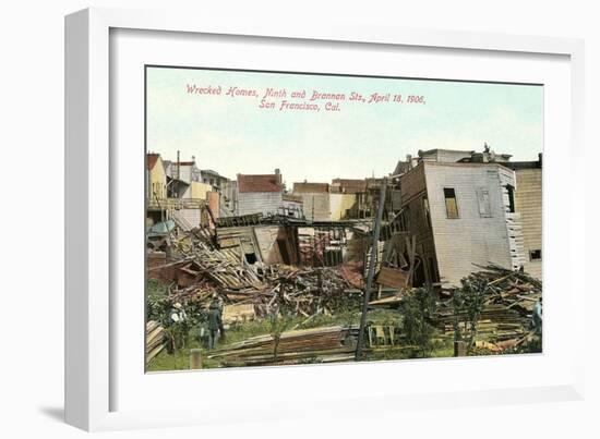 Earthquake Destruction-null-Framed Art Print