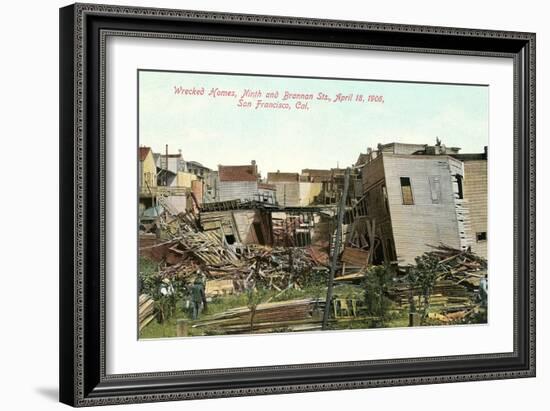 Earthquake Destruction-null-Framed Art Print