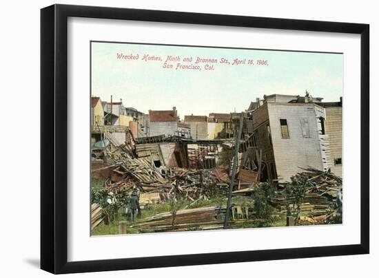 Earthquake Destruction-null-Framed Premium Giclee Print