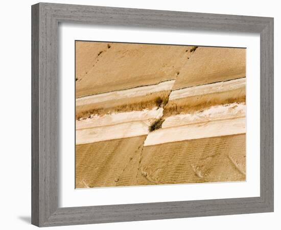 Earthquake Fault Line in Roadcut, Interstate 40, Kingman, Arizona, USA-Richard Cummins-Framed Photographic Print