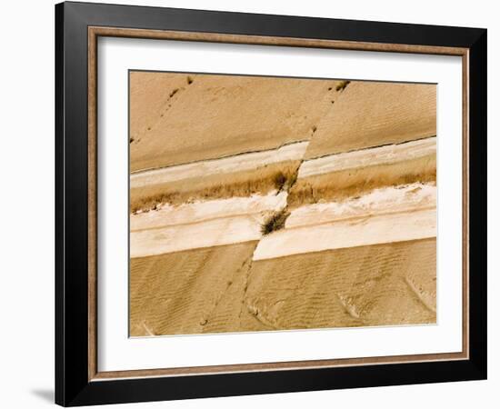 Earthquake Fault Line in Roadcut, Interstate 40, Kingman, Arizona, USA-Richard Cummins-Framed Photographic Print