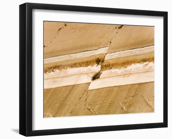 Earthquake Fault Line in Roadcut, Interstate 40, Kingman, Arizona, USA-Richard Cummins-Framed Photographic Print