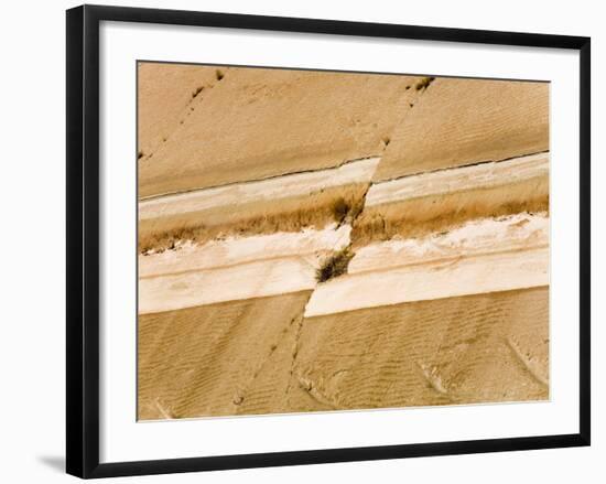 Earthquake Fault Line in Roadcut, Interstate 40, Kingman, Arizona, USA-Richard Cummins-Framed Photographic Print