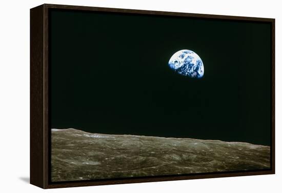 Earthrise Over Moon, Apollo 8-null-Framed Premier Image Canvas