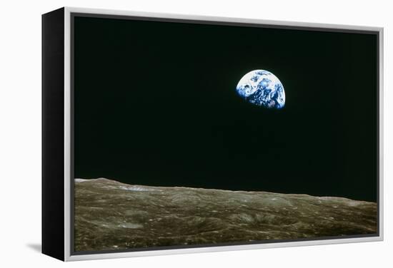 Earthrise Over Moon, Apollo 8-null-Framed Premier Image Canvas