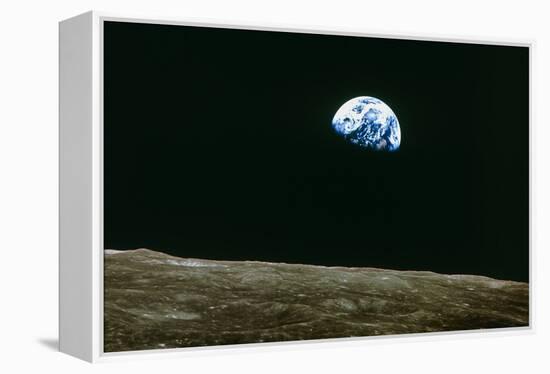 Earthrise Over Moon, Apollo 8-null-Framed Premier Image Canvas