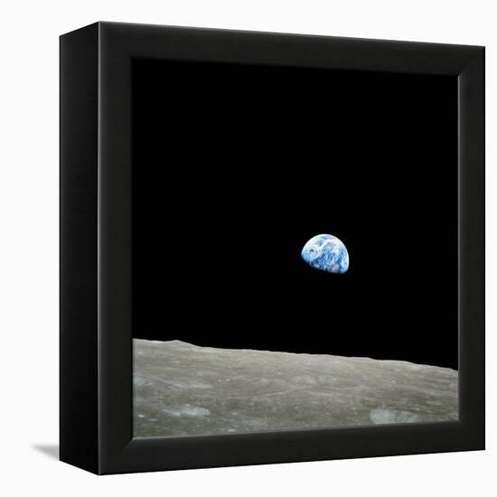 Earthrise Over Moon, Apollo 8-null-Framed Premier Image Canvas